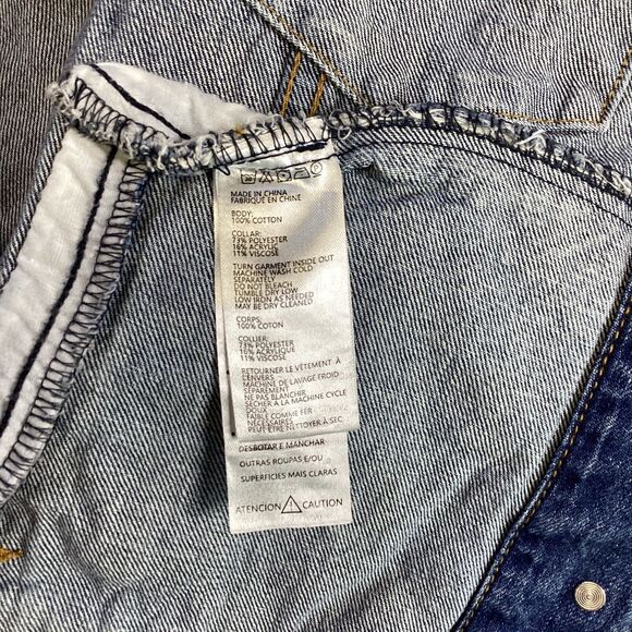 Unveil Denim Trucker Jacket Faux Shearling Collar Blue Jean Coat - Picture 4 of 6